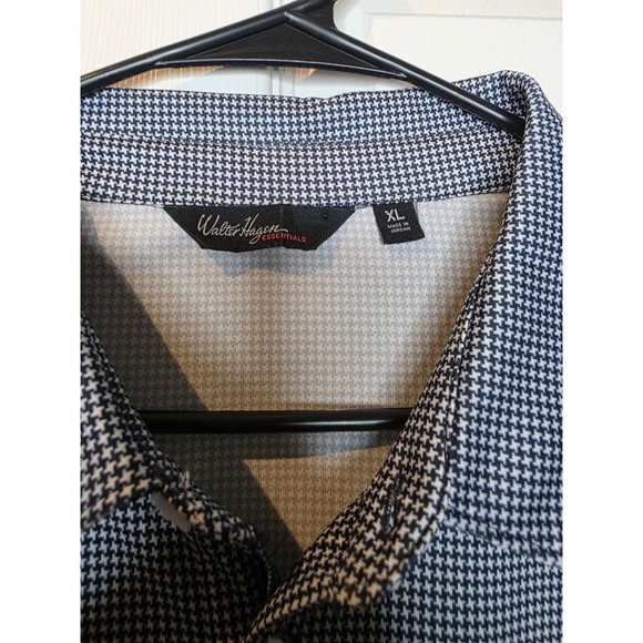 Walter Hagen Golf Blue & White Geometric Polo Golf Collared Shirt Men's XLarge - Picture 2 of 9